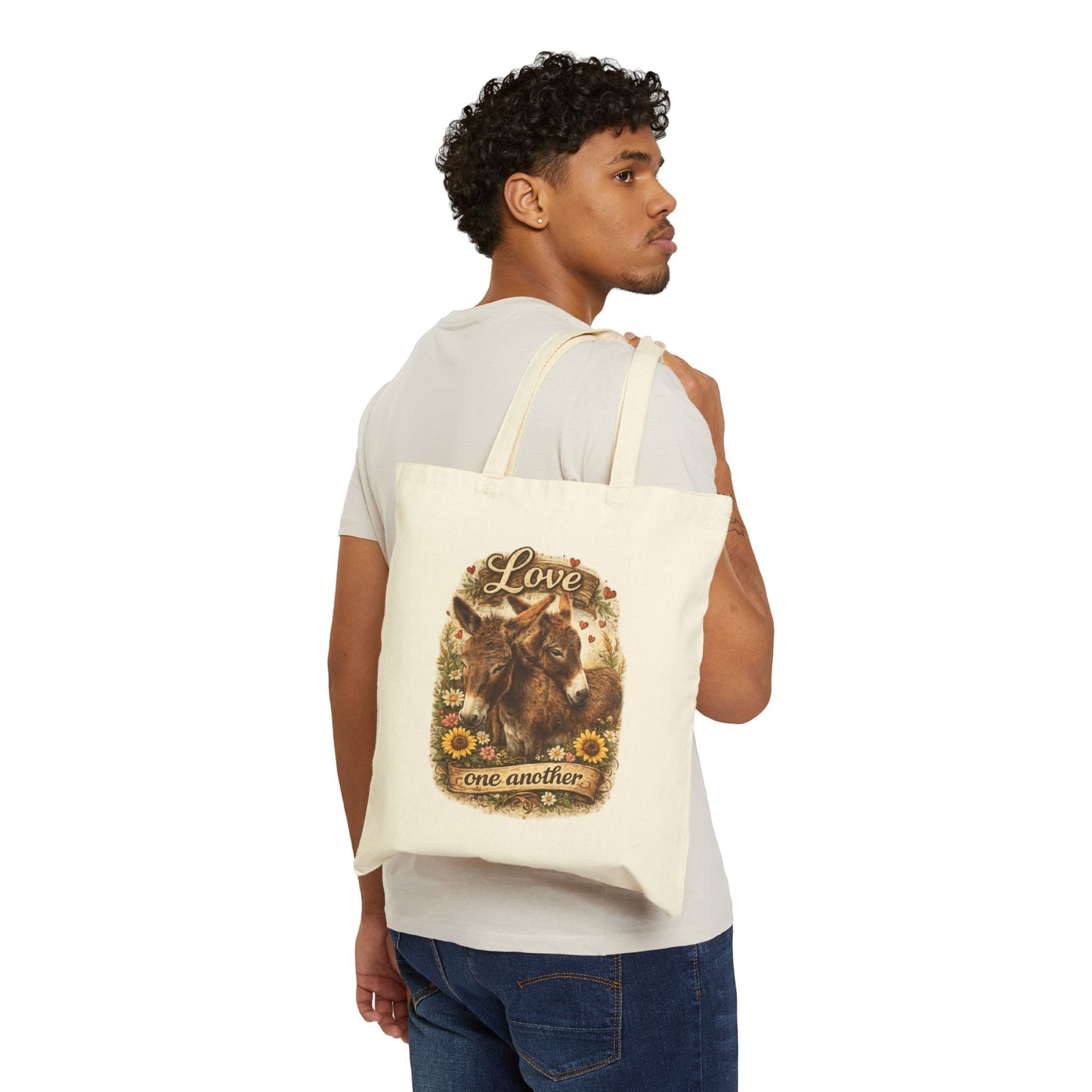Donkey lover Cotton Canvas Tote Bag