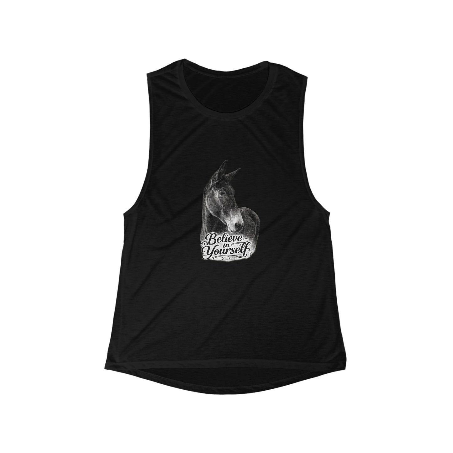 Mule lover Women's Flowy Scoop Muscle Tank