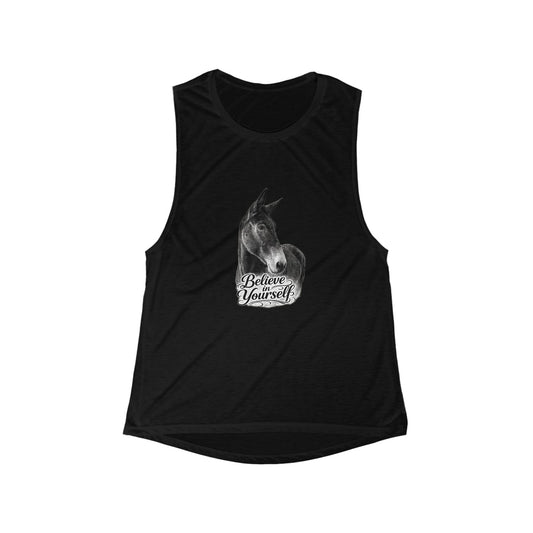 Mule lover Women's Flowy Scoop Muscle Tank